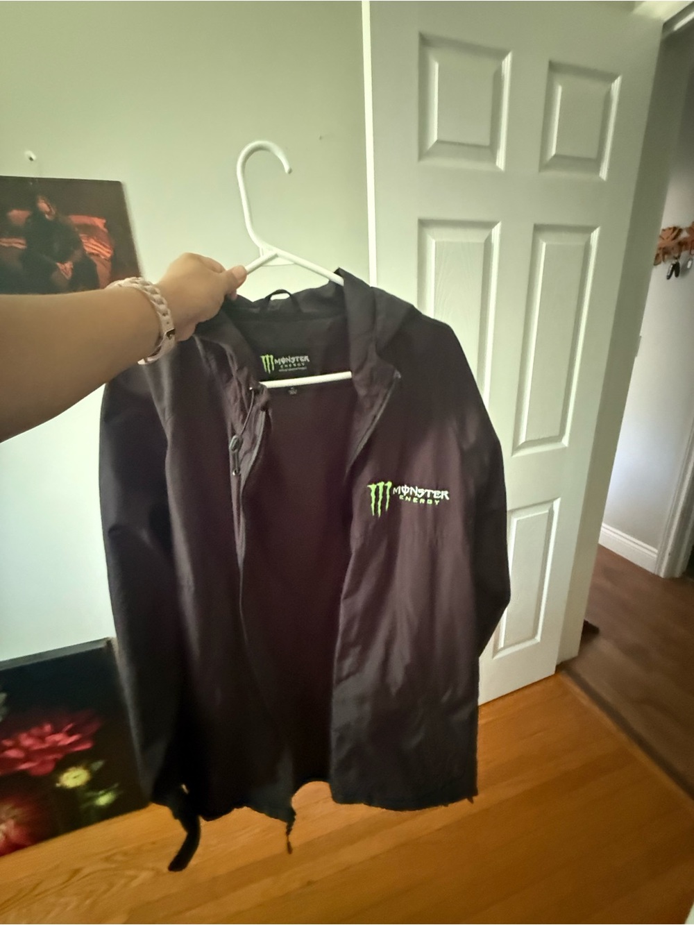Monster Energy Black Hooded Raincoat